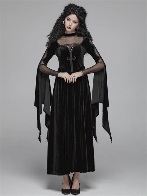 black velvet witch dress